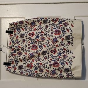 Loft Floral Paisley Pencil Skirt
